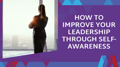 Woman In Business Attire Looking Out Over A City Skyline With Text Asking 'Are You As Self-aware As You Think?' - Self-aware Leadership Blog Feature Image, Mosaic People Development